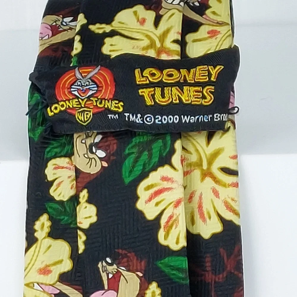 Vintage Looney Tunes‎ Tie 2000 Hawaiian Taz Cartoon Neck Tie Teen 3